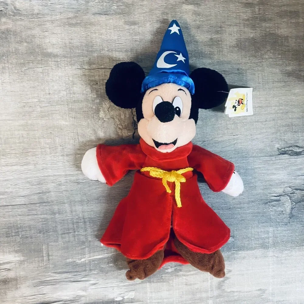 Disney Sorcerer Mickey Mouse Bean Bag Plush Doll With Tag 13”